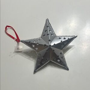 Silver Star Holiday Ornament
